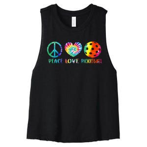 Pickleball Retired Ladies Peace Love Pickleball Women's Racerback Cropped Tank