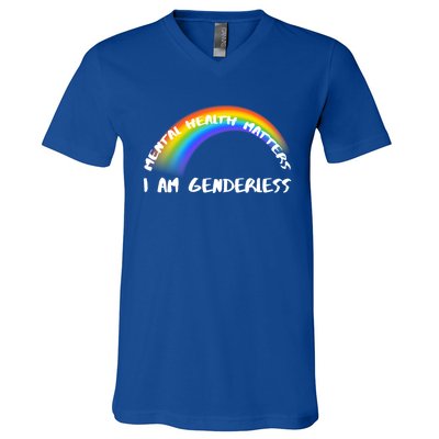 Pride Rainbow Lgbtq I Am Genderless Cool Gift V-Neck T-Shirt