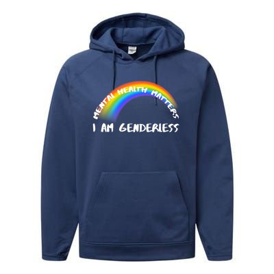 Pride Rainbow Lgbtq I Am Genderless Cool Gift Performance Fleece Hoodie