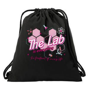 Pink Retro Lab Week 2024 Medical Lab Science Drawstring Bag