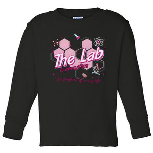 Pink Retro Lab Week 2024 Medical Lab Science Toddler Long Sleeve Shirt