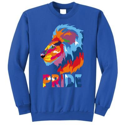 Pride Rainbow Lion Lgbt Gay Gift Sweatshirt