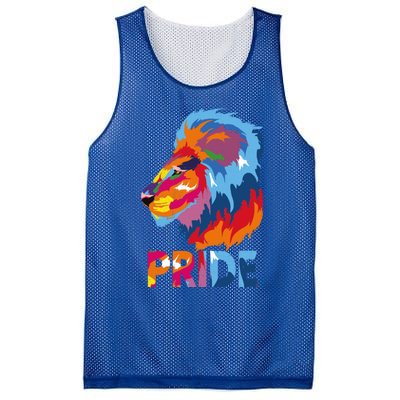 Pride Rainbow Lion Lgbt Gay Gift Mesh Reversible Basketball Jersey Tank