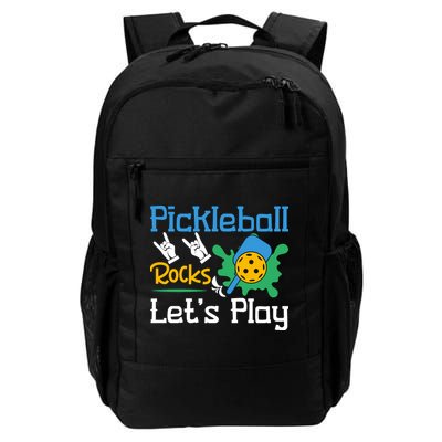 Pickleball Rocks Let's Play For Pickleball Paddleball Backpack