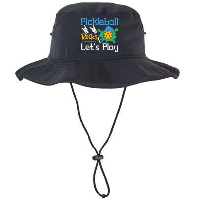 Pickleball Rocks Let's Play For Pickleball Paddleball Bucket Hat