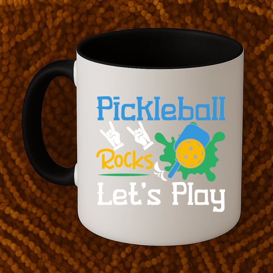 Pickleball Rocks Let's Play For Pickleball Paddleball Mug