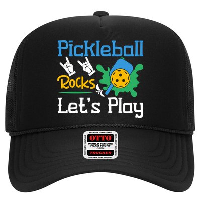 Pickleball Rocks Let's Play For Pickleball Paddleball Trucker Hat