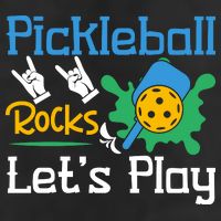 Pickleball Rocks Let's Play For Pickleball Paddleball Golf Towel
