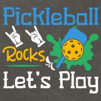 Pickleball Rocks Let's Play For Pickleball Paddleball Cotton Canvas Backpack