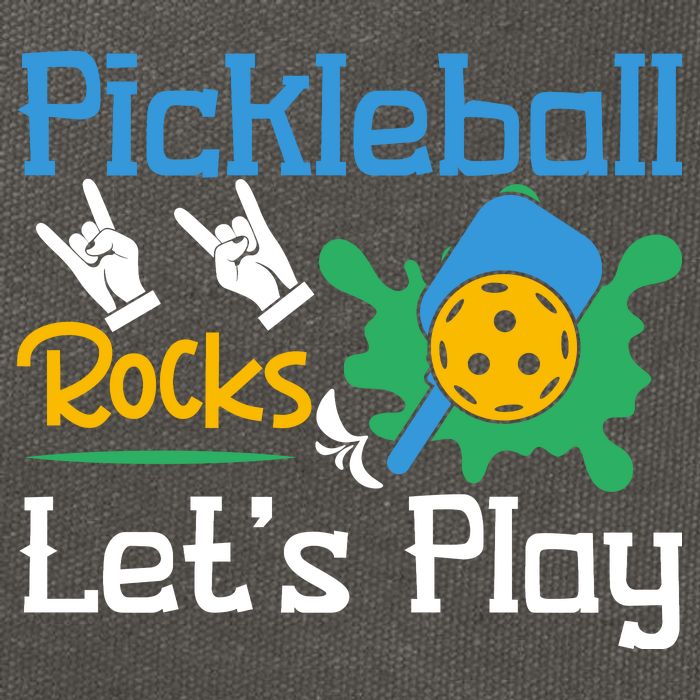 Pickleball Rocks Let's Play For Pickleball Paddleball Cotton Canvas Backpack