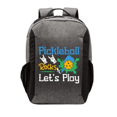 Pickleball Rocks Let's Play For Pickleball Paddleball Vector Backpack