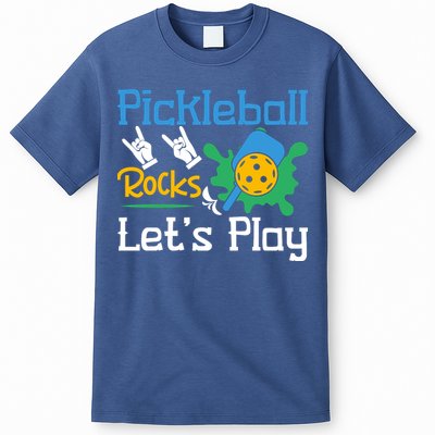 Pickleball Rocks Let's Play For Pickleball Paddleball T-Shirt