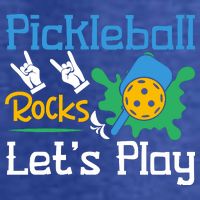 Pickleball Rocks Let's Play For Pickleball Paddleball Womens T-Shirt