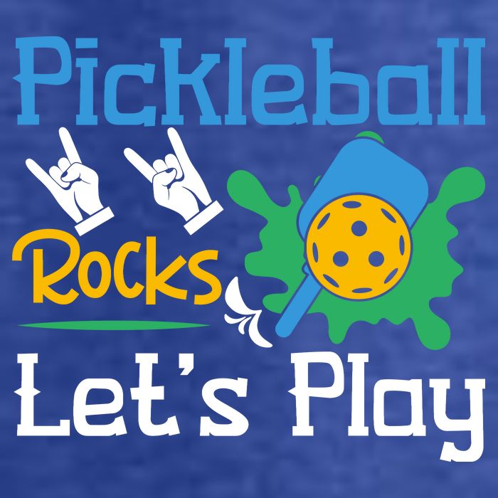 Pickleball Rocks Let's Play For Pickleball Paddleball Womens T-Shirt