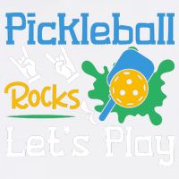 Pickleball Rocks Let's Play For Pickleball Paddleball Garment-Dyed Sweatshirt