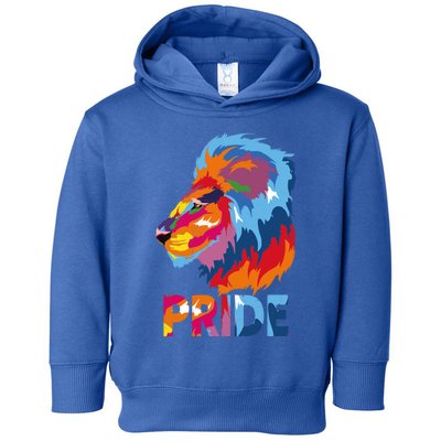 Pride Rainbow Lion Lgbt Gay Cool Gift Toddler Hoodie