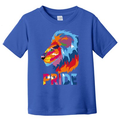 Pride Rainbow Lion Lgbt Gay Cool Gift Toddler T-Shirt