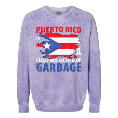 Puerto Rico La Isla Del Puerto Rican Flag Retro Colorblast Crewneck Sweatshirt