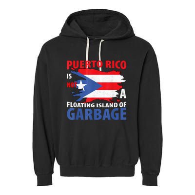 Puerto Rico La Isla Del Puerto Rican Flag Retro Garment-Dyed Fleece Hoodie