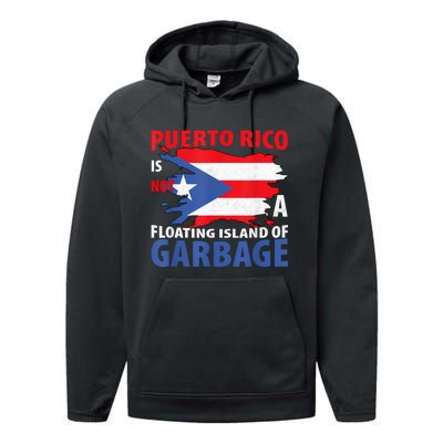 Puerto Rico La Isla Del Puerto Rican Flag Retro Performance Fleece Hoodie