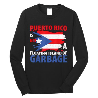 Puerto Rico La Isla Del Puerto Rican Flag Retro Long Sleeve Shirt