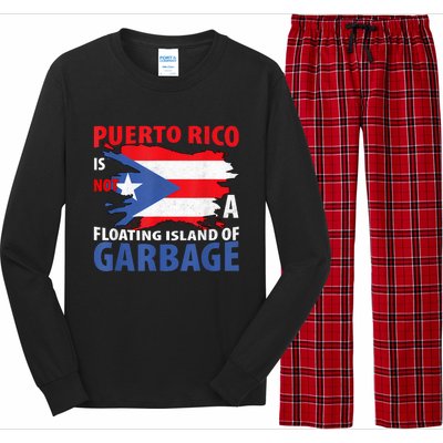 Puerto Rico La Isla Del Puerto Rican Flag Retro Long Sleeve Pajama Set