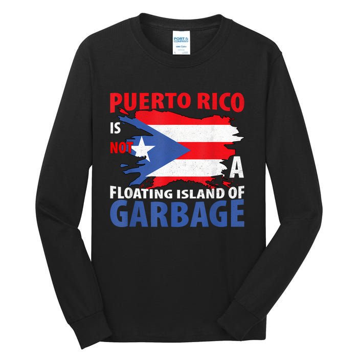 Puerto Rico La Isla Del Puerto Rican Flag Retro Tall Long Sleeve T-Shirt