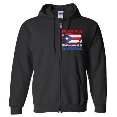 Puerto Rico La Isla Del Puerto Rican Flag Retro Full Zip Hoodie