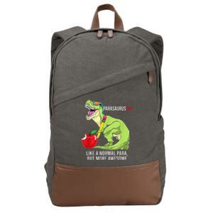 Parasaurus Rex Like A Normal Para But More Awesome Cotton Canvas Backpack