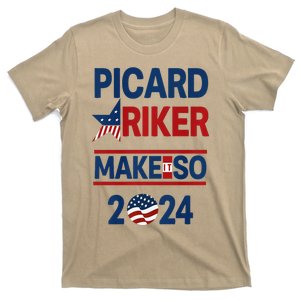 Picard Riker Make It So 2024 Funny Parody Election Premium T-Shirt