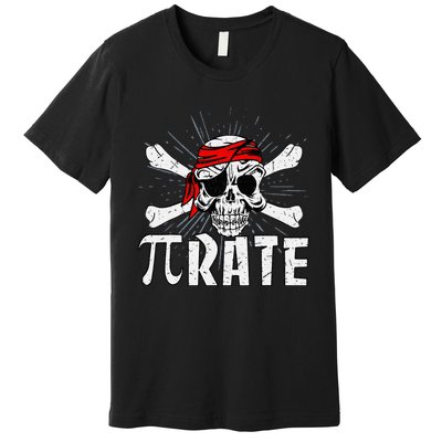 Pi Rate Math Teacher Halloween Costume Funny Pi Pirate Premium T-Shirt