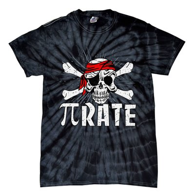 Pi Rate Math Teacher Halloween Costume Funny Pi Pirate Tie-Dye T-Shirt