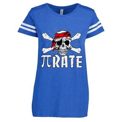 Pi Rate Math Teacher Halloween Costume Funny Pi Pirate Enza Ladies Jersey Football T-Shirt