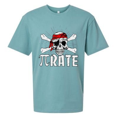 Pi Rate Math Teacher Halloween Costume Funny Pi Pirate Sueded Cloud Jersey T-Shirt