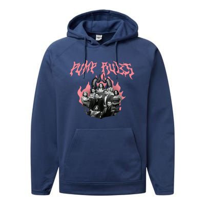 Pump Rules Metal Band Vanderpump Rules Performance Fleece Hoodie