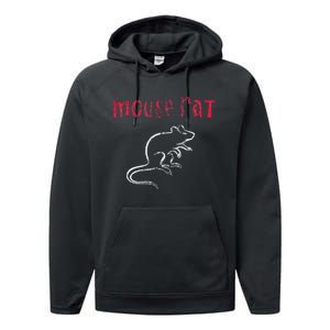 Parks & Recreation Mouse Rat Logo Distressed Performance Fleece Hoodie