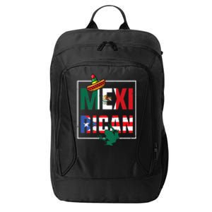 Puerto Rican Mexican Flag, Mexirican Half Puerto City Backpack