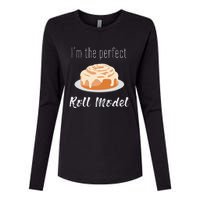 Perfect Roll Model Cinnamon Roll Mom Dad Role Model Gift Womens Cotton Relaxed Long Sleeve T-Shirt