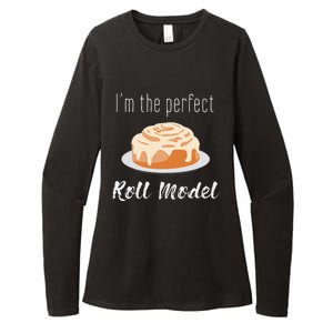 Perfect Roll Model Cinnamon Roll Mom Dad Role Model Gift Womens CVC Long Sleeve Shirt