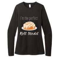 Perfect Roll Model Cinnamon Roll Mom Dad Role Model Gift Womens CVC Long Sleeve Shirt