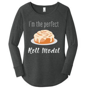 Perfect Roll Model Cinnamon Roll Mom Dad Role Model Gift Women's Perfect Tri Tunic Long Sleeve Shirt