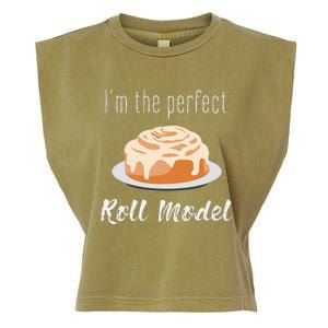 Perfect Roll Model Cinnamon Roll Mom Dad Role Model Gift Garment-Dyed Women's Muscle Tee