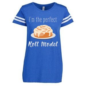 Perfect Roll Model Cinnamon Roll Mom Dad Role Model Gift Enza Ladies Jersey Football T-Shirt