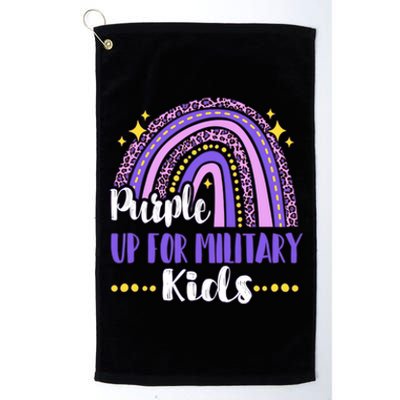 Purple Rainbow Military Child Purple Up For Military Child Military Mom Platinum Collection Golf Towel