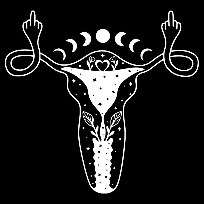 Pro Roe Middle Finger Uterus Womens Rights Sustainable Bucket Hat