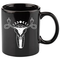 Pro Roe Middle Finger Uterus Womens Rights 11oz C Handle Ceramic Mug