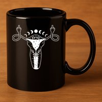 Pro Roe Middle Finger Uterus Womens Rights 11oz C Handle Ceramic Mug