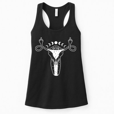 Pro Roe Middle Finger Uterus Womens Rights Womens Tank Top