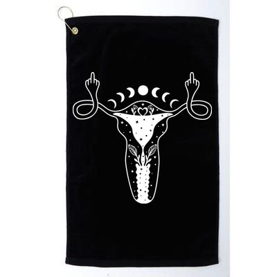 Pro Roe Middle Finger Uterus Womens Rights Golf Towel