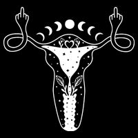 Pro Roe Middle Finger Uterus Womens Rights Kids T-Shirt